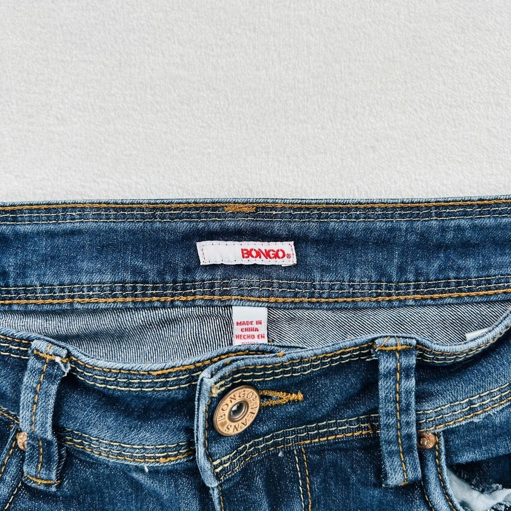 Bongo Jeans Juniors 11 30x26 Blue Mid Rise Straight Dark Wash Stretch Denim - Picture 8 of 16